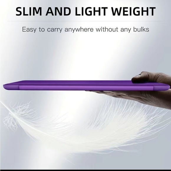 10.21nch TPU Smart Stand Back Case Cover With Pencil Holder (Dark Purple) NEW - Picture 9 of 16